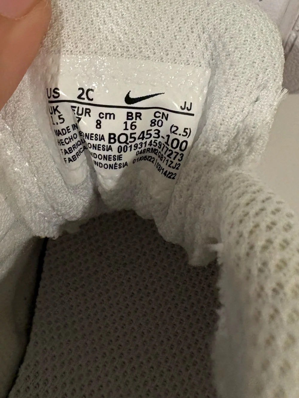 Nike || Court Borough Low Recraft Sneaker White Infant 2 2C
